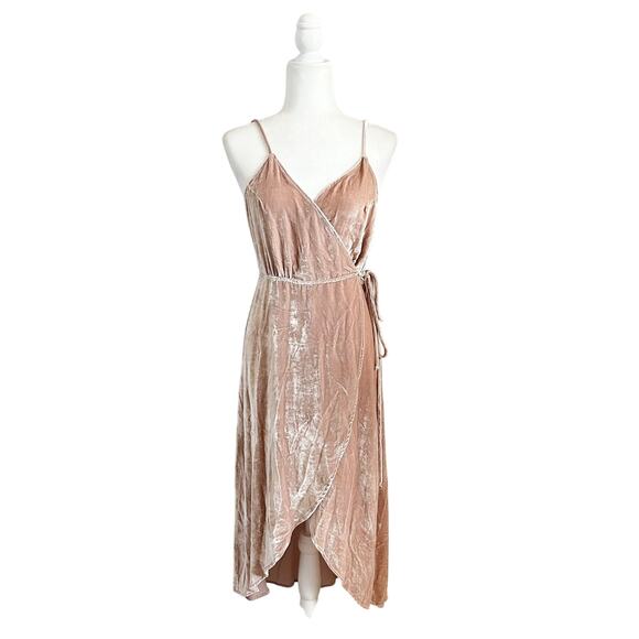 Reformation Anoush Velvet Midi Dress Medium Pink NWT - Picture 5 of 14